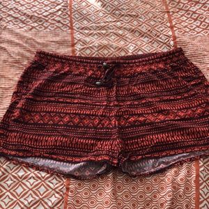 Burnt Orange Printed Shorts